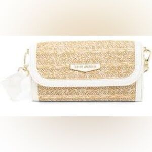 Steve Madden BCARIN Raffia White Crossbody bag NWT